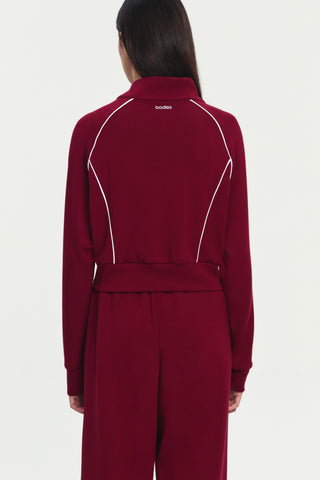 Ace Lounge Jacket in Maroon