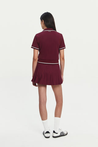 Slam Polo Top in Maroon