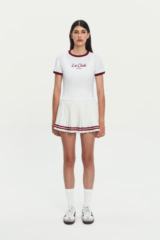 Le Club Cotton Tee Contrast in White