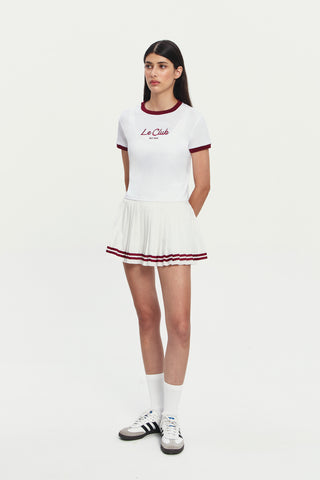 Le Club Cotton Tee Contrast in White