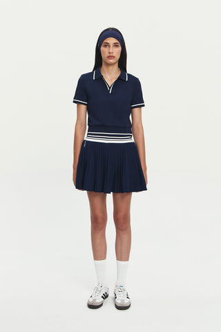 Slam Polo Top in Midnight Navy