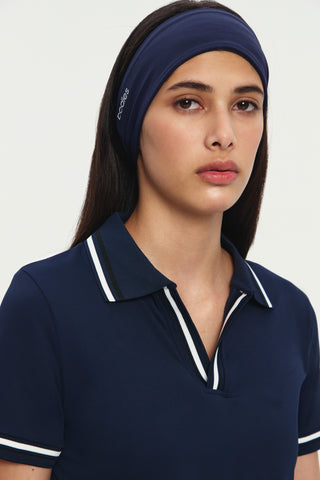 Slam Polo Top in Midnight Navy