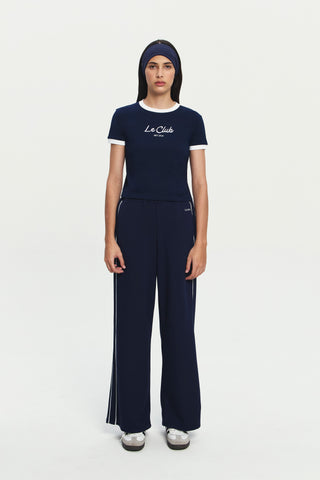 Le Club Cotton Tee Contrast in Navy