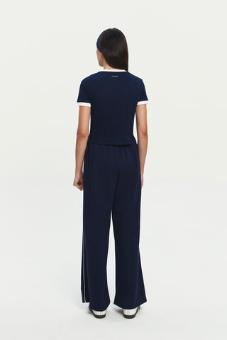 Le Club Cotton Tee Contrast in Navy