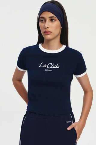 Le Club Cotton Tee Contrast in Navy