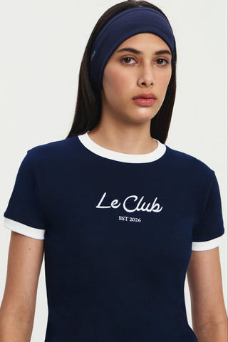 Le Club Cotton Tee Contrast in Navy