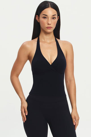 Prive Halter Bra Top in Black