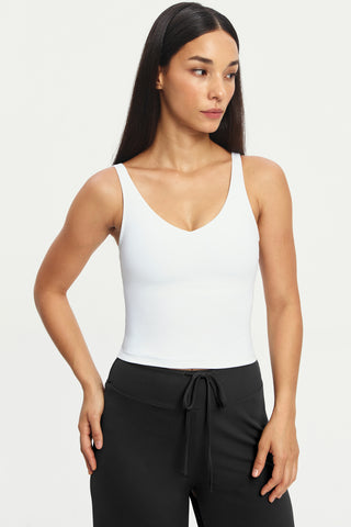 Persona Tank Top in White (Built in bra)