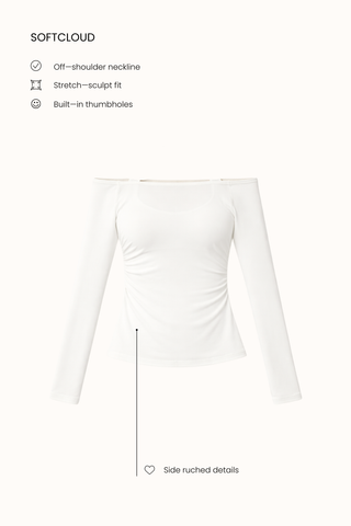 Finesse Off Shoulder Top in White