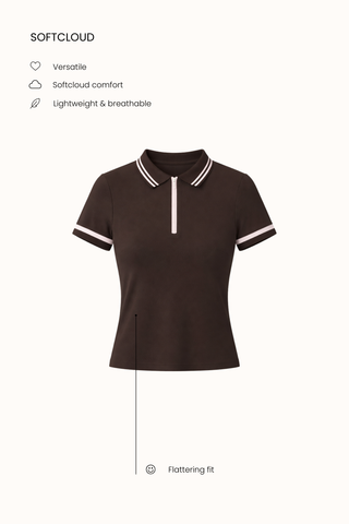 Front Court Polo in Espresso Pink