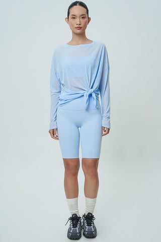 Asana Biker Shorts in Cloudy Blue