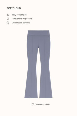 Hustle Flare Pants in Steel Blue