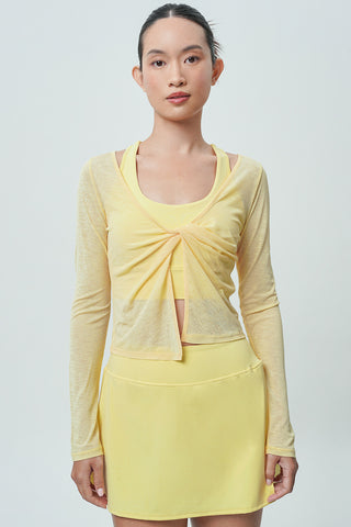 Knot Long Sleeve Top in Butter