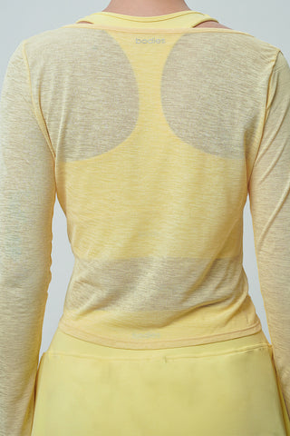 Knot Long Sleeve Top in Butter
