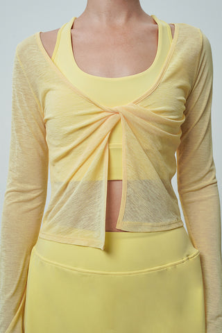 Knot Long Sleeve Top in Butter