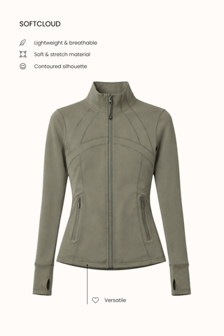 Luxe+ Contoured Jacket in Moss