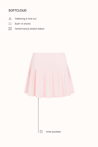 Pitch Pleated Skirt in White