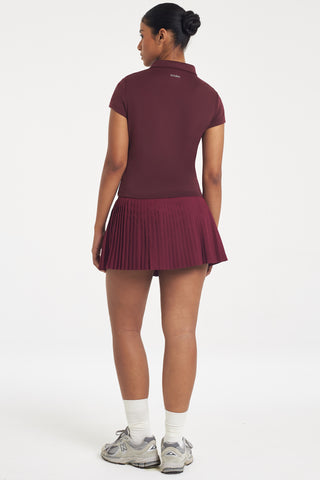 Prime Polo Top in Wine (Last Pieces)