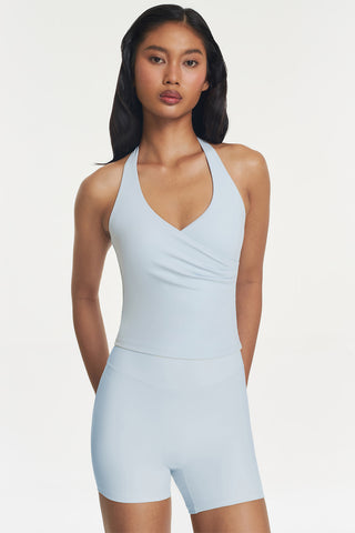 Prism Halter Bra Top in Sky