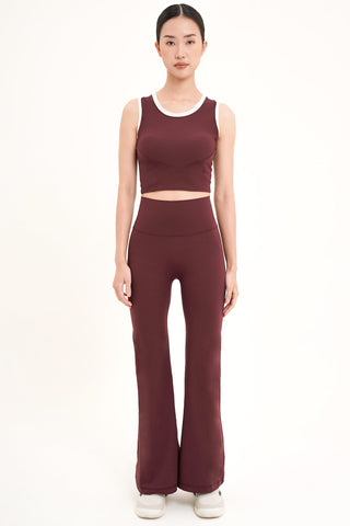 Ultralite Flare Pants in Burgundy Wine