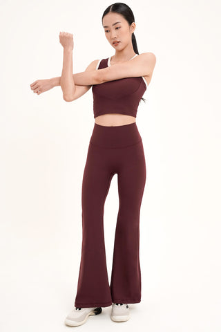 Ultralite Flare Pants in Burgundy Wine