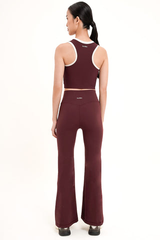 Ultralite Flare Pants in Burgundy Wine