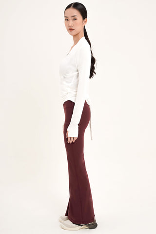 Valley Wrap Top in White (L-XL LEFT)