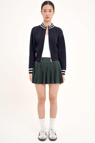 Warm-Up Knit Jacket in Midnight Navy