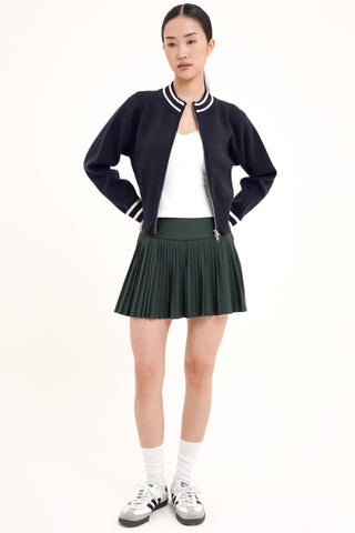 Warm-Up Knit Jacket in Midnight Navy