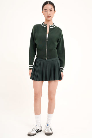 Warm-Up Knit Jacket in Forest