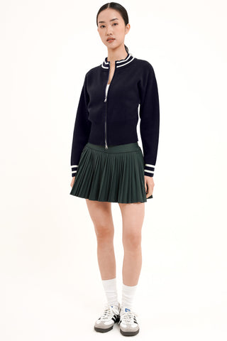 Warm-Up Knit Jacket in Midnight Navy