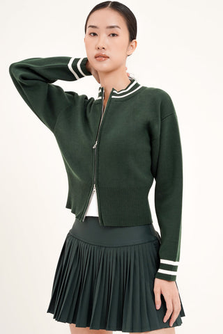 Warm-Up Knit Jacket in Forest
