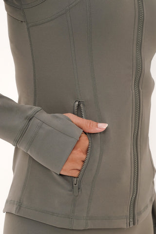 Luxe+ Contoured Jacket in Moss