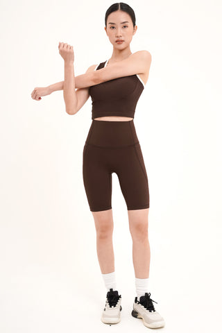 Energy Biker Shorts in Espresso