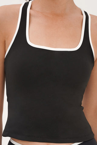 Boast Contrast Bra Top in Black