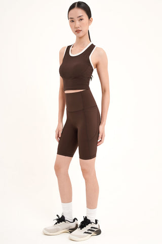 Energy Biker Shorts in Espresso