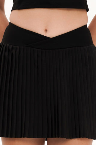 Circuit Pleated Skirt in Black