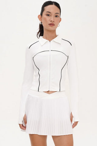 Circuit Pleated Skirt in White