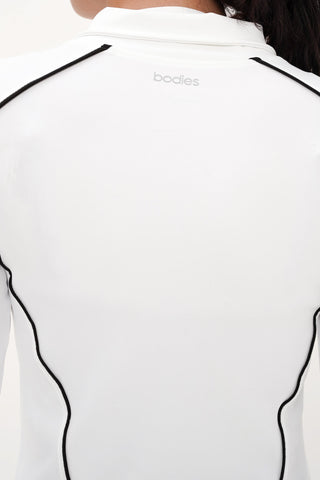 Racer Contrast Jacket in White