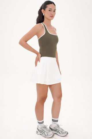 Boast Contrast Bra Top in Army Green
