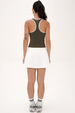 Boast Contrast Bra Top in Army Green