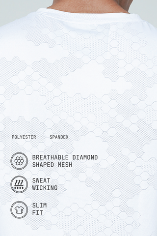 Camo Slimfit Shirt in White (LAST PIECE)