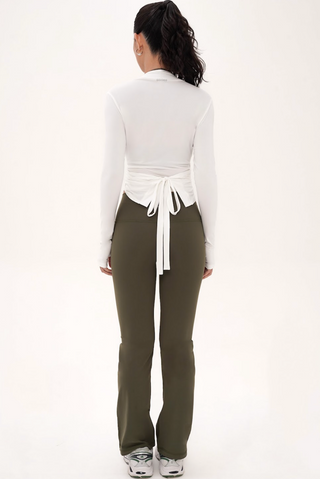Valley Wrap Top in White (L-XL LEFT)