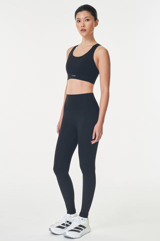 Split High Impact Bra in Black
