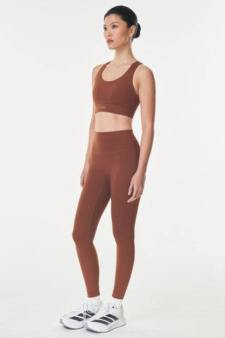 Split High Impact Bra in Caramel