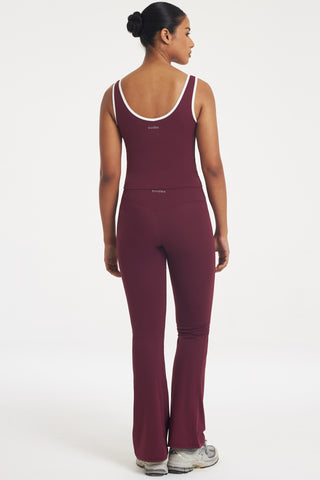 Thrive Flare Pants in Wine
