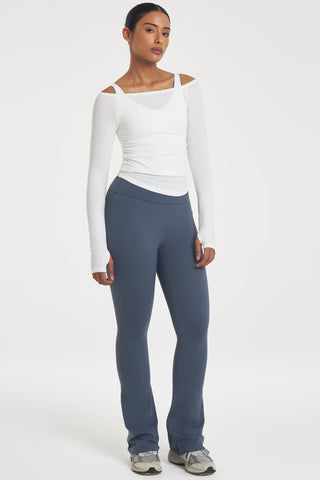 Ultracompress Flare Pants in Steel Blue