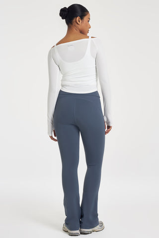 Ultracompress Flare Pants in Steel Blue