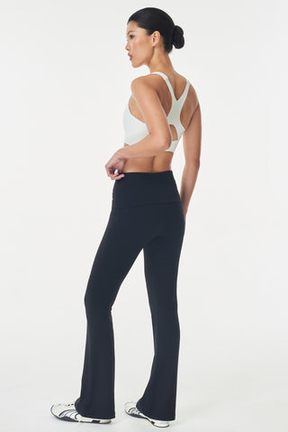 Folded Flare Pants in Black