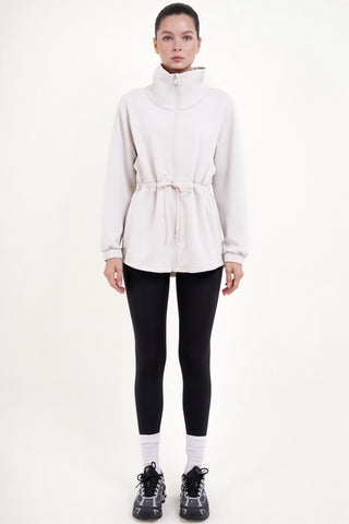 Syncra+ High-Neck Jacket in Eggshell